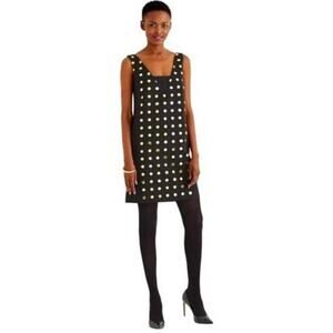 Kate Spade Saturday Black Shiny Metallic Dot Dress